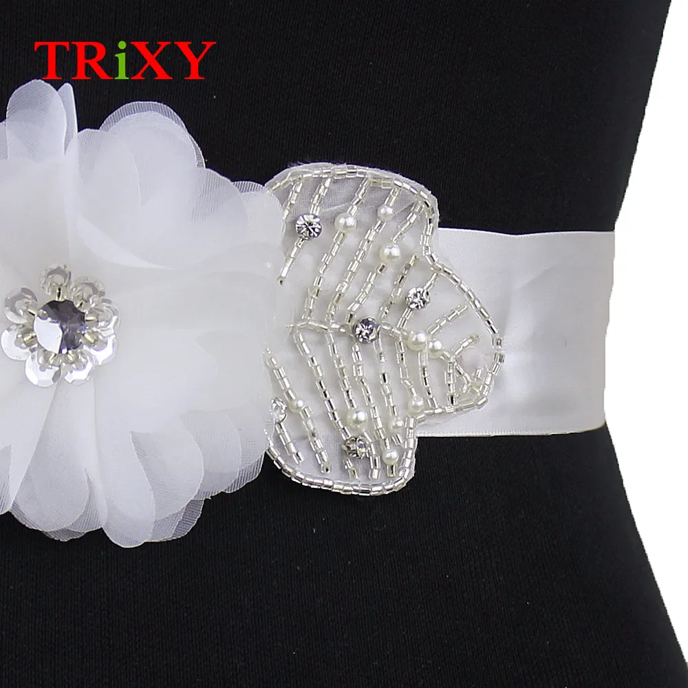 TRiXY S210 вышитый бисером кристалл свадебный пояс розы цветы свадебные пояса невесты платье подружки невесты Свадебные ремни с бисером