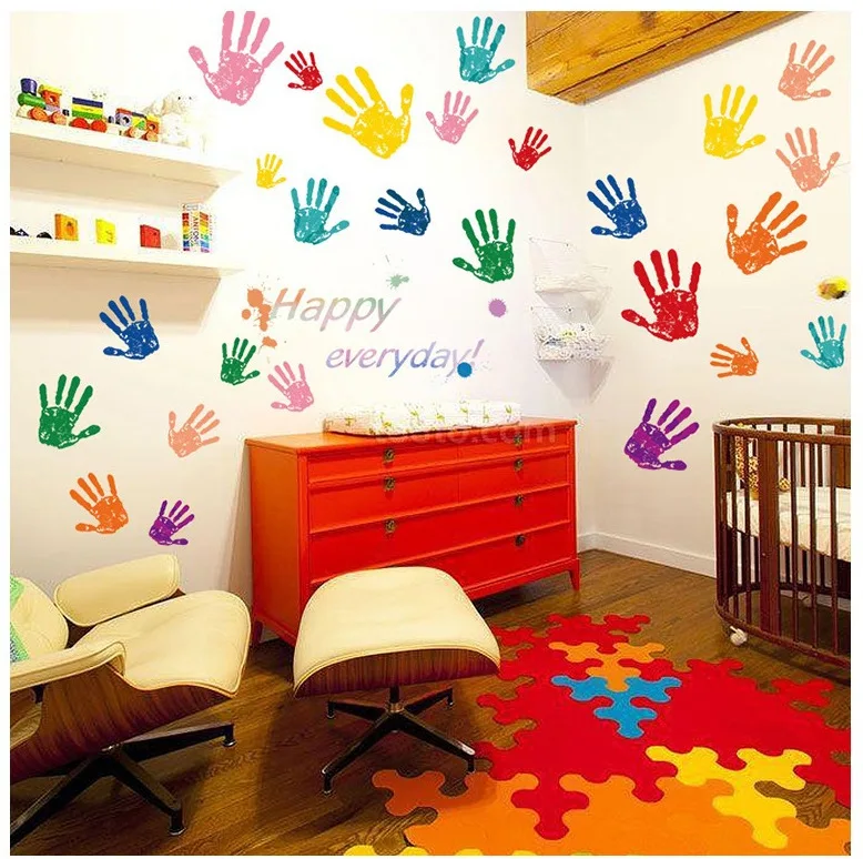 Детская Наклейка на стену переводная наклейка Съемная виниловая художественная