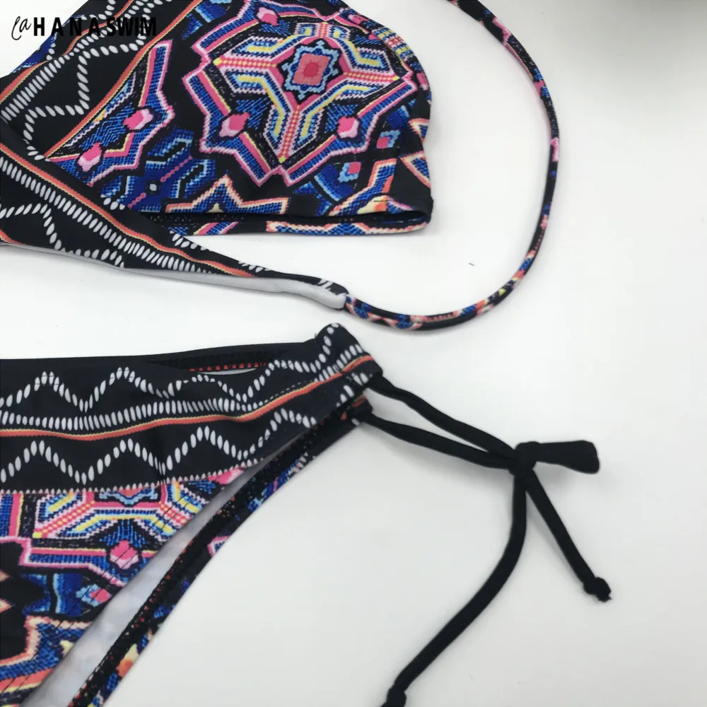 

Woman Print Sexy Cross Bandage Bikini Brasileiro Biquini String Strappy Biquini Bathing Suits Swimsuit Summer Beachwear Swimwear