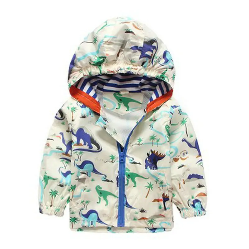 Куртки для маленьких мальчиков пальто с капюшоном dinasaur куртка детское