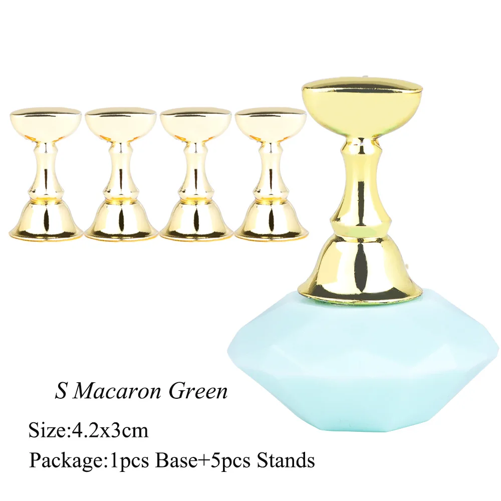 S Macaron Green 1 шт. магнитная выставочная полка акриловый кристалл дисплей стенд ложный дизайн ногтей советы практика обучение держатель маникюрный салон инструмент JI741 - Цвет: S Macaron Green