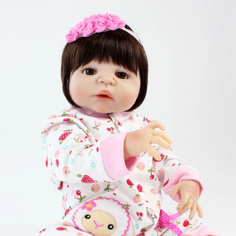 BZDOLL 22 "полностью силиконовая кукла реборн девочка Bebe живая Реалистичная