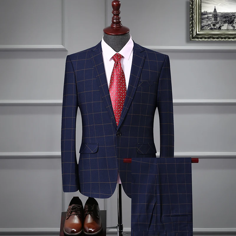 Batmo 2019 Новое поступление высокого качества в клетку повседневные костюмы для