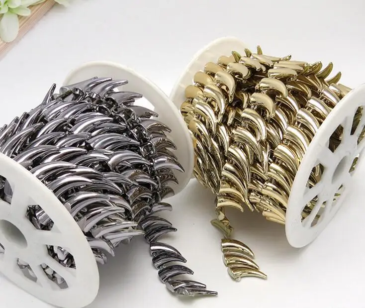 20 ярдов бусины из бусин с УФ покрытием отделка цепочки для шитья сумок обуви