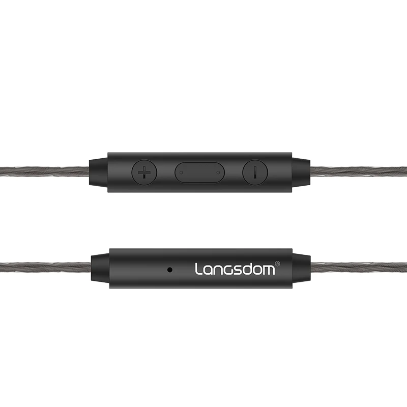 Langsdom Super bass gamer проводные наушники-вкладыши D2 портативные стерео наушники с двойным динамиком и микрофоном для музыки