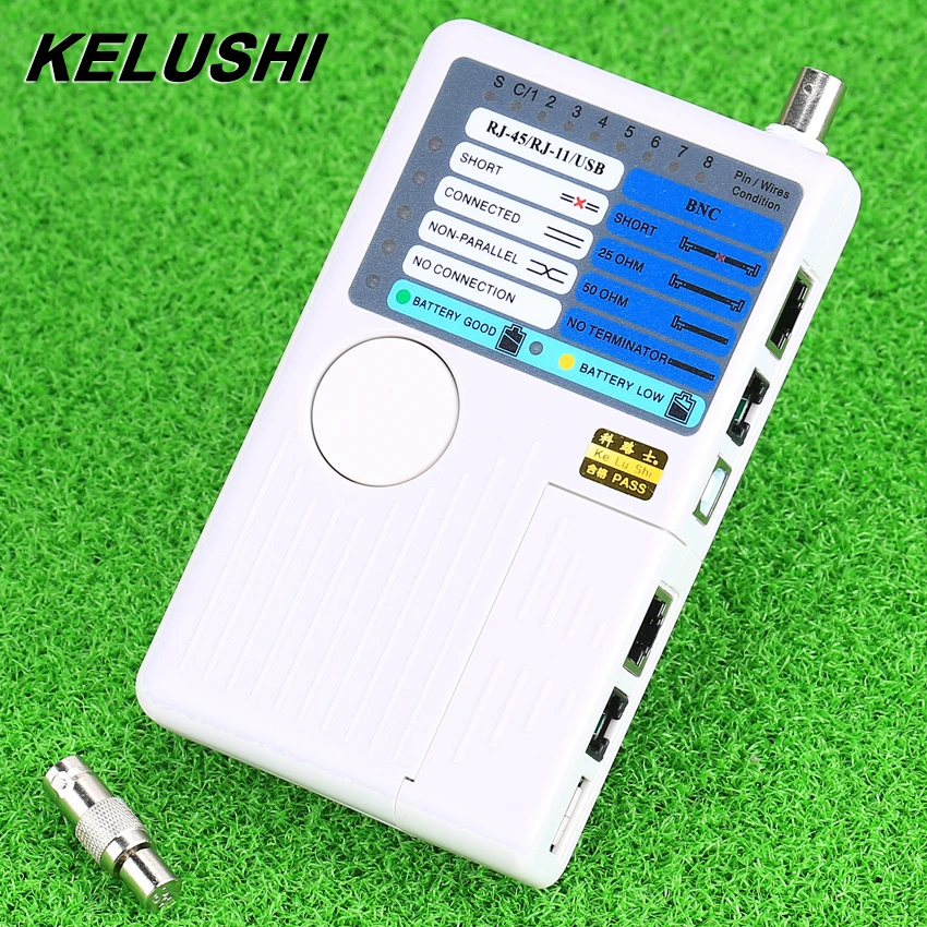 KELUSHI Новое поступление сетевые инструменты 4 в 1 RJ11 RJ45 USB BNC LAN Сетевой кабель тестер для кабелей трекер детектор Лидер продаж