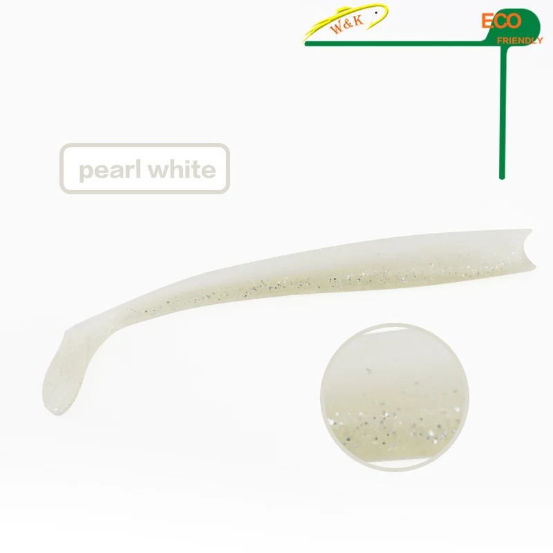W& K Марка морской Рыбная ловля 14 см 4 шт./пакет leurre souple мягкие приманки Swimbaits WildEye Зандер море-бас Акция# H0901-140 - Цвет: Pearl White