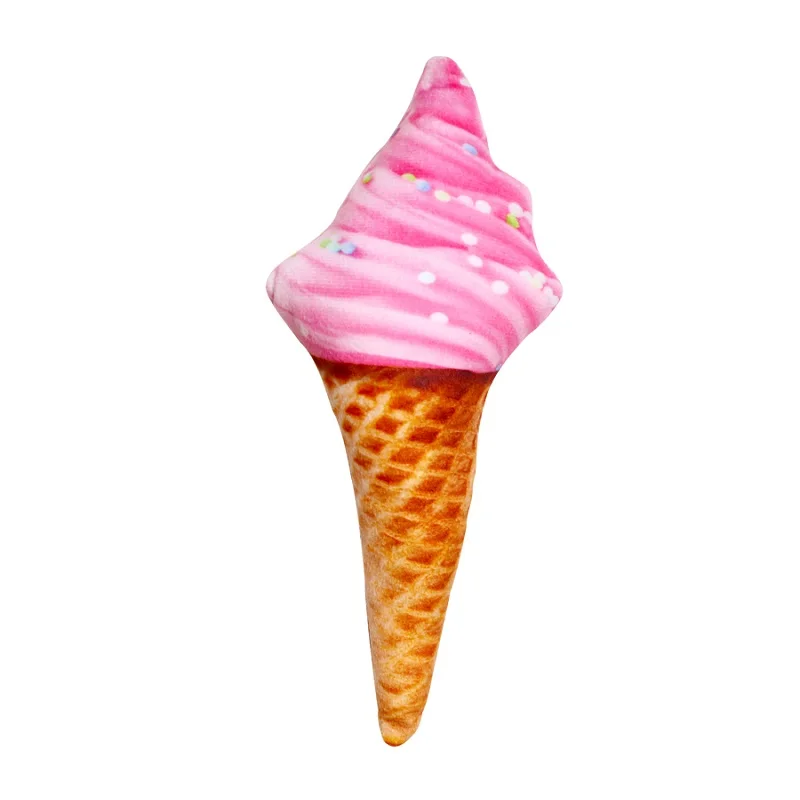Ice Cream Плюшевая игрушка Bite Vocal имитация плюшевого холста Bite Bauble имитация еды плюшевая игрушка мороженое растительное яйцо в форме печенья безделушка - Цвет: Ice Cream