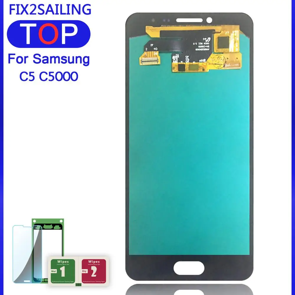 ЖК дисплей 5 2 ''для SAMSUNG Galaxy C5 C5000 Super AMOLED сенсорный экран дигитайзер запасные