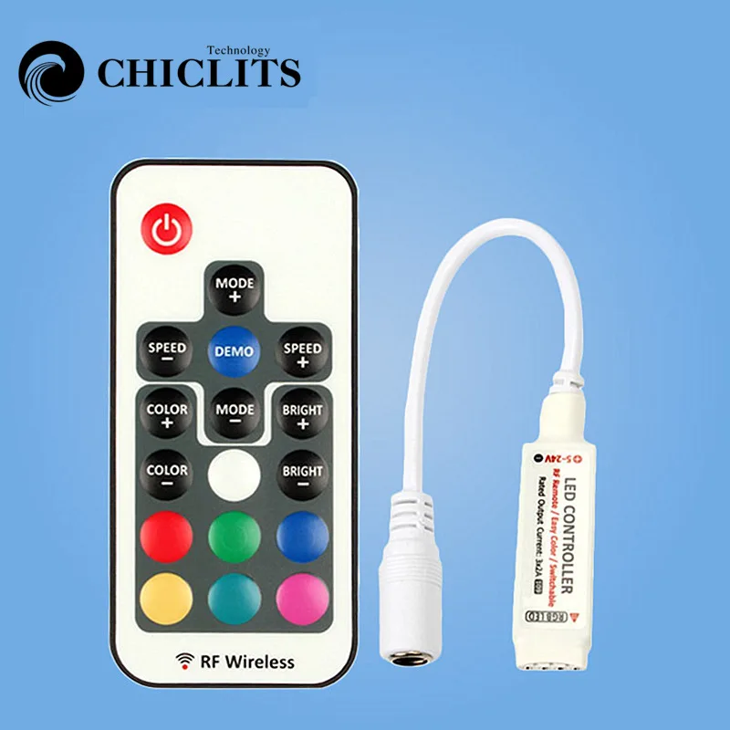 Мини беспроводной пульт дистанционного управления LED RGB контроллер для