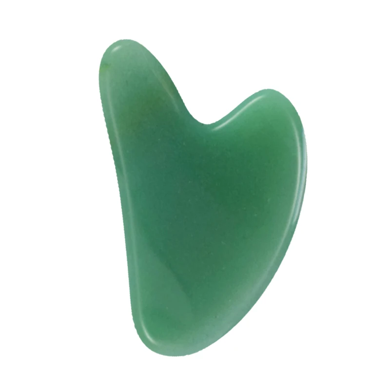 Прямая Jade Gua Sha массажер для лица Guasha натуральный зеленый нефрит соскабливающая доска Jade Guasha массажный инструмент Gua Sha камень