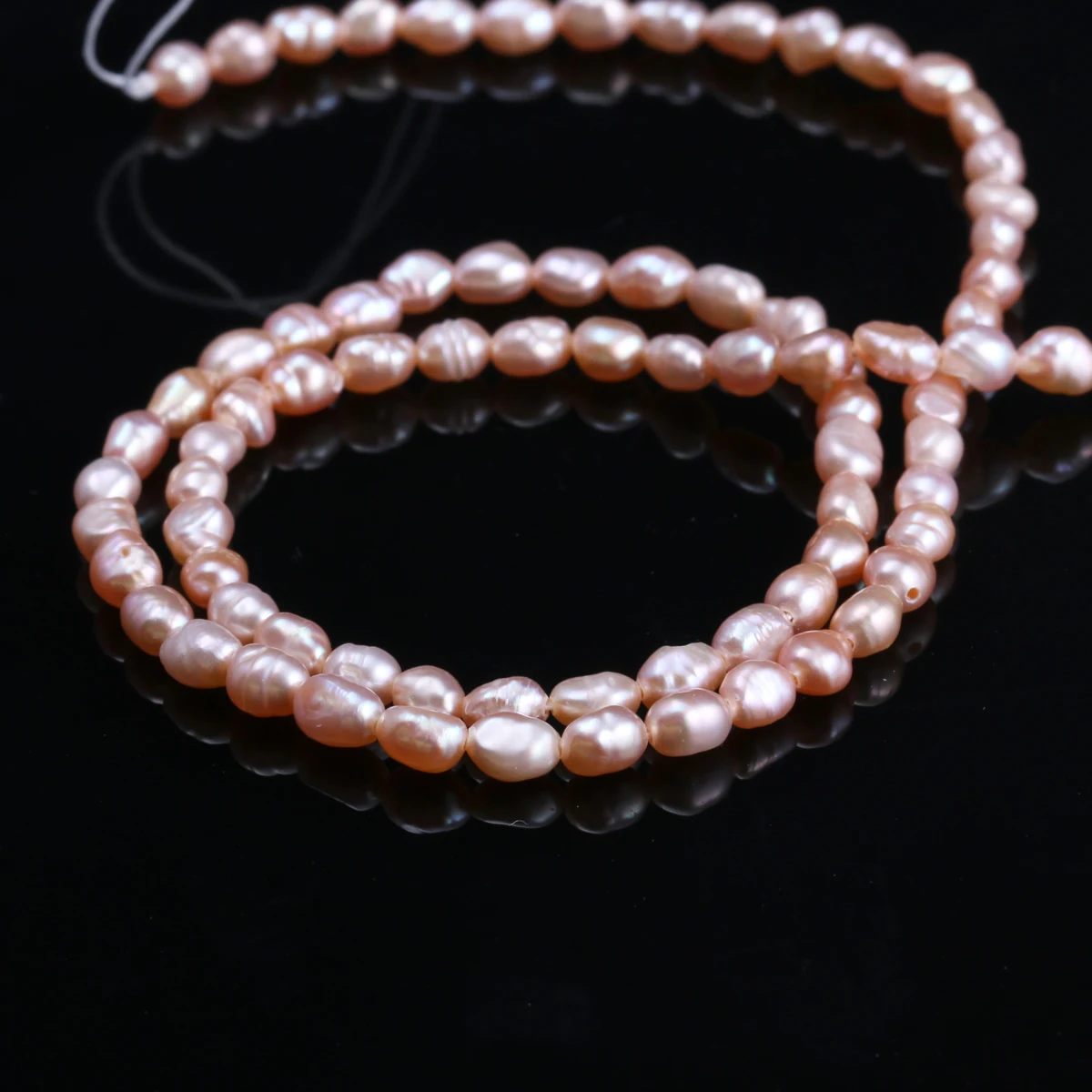 Натуральный Пресноводный Культивированный Жемчуг Бусины Форма риса 100%