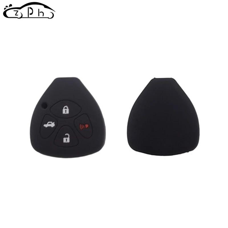 Silicone Car Key Cover Fob Shell Case 4 Button for TOYOTA Corolla Hilux Vitz Rav4 Aqua Camry Highlander Land Cruiser Pardo Prius