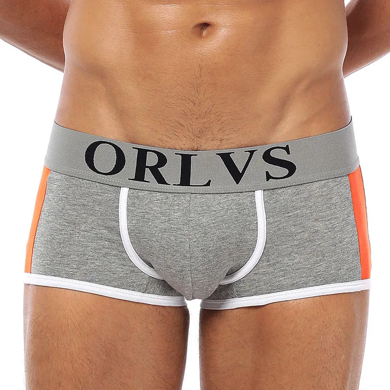 ORLVS Для мужчин боксеры мужское нижнее белье трусы из дышащего хлопка мужские Cueca