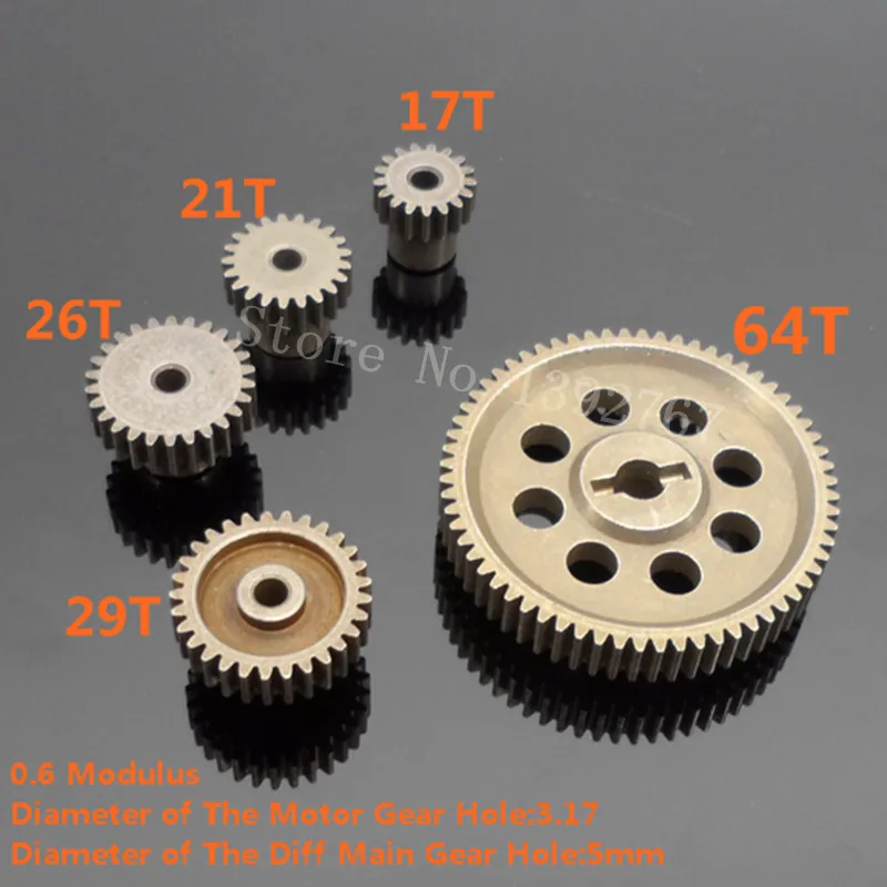 HSP RC части 11184 Металл diff. Основная Шестерня 64T &amp 11189/11176/11184/11119 мотор шестерни 29 T/26