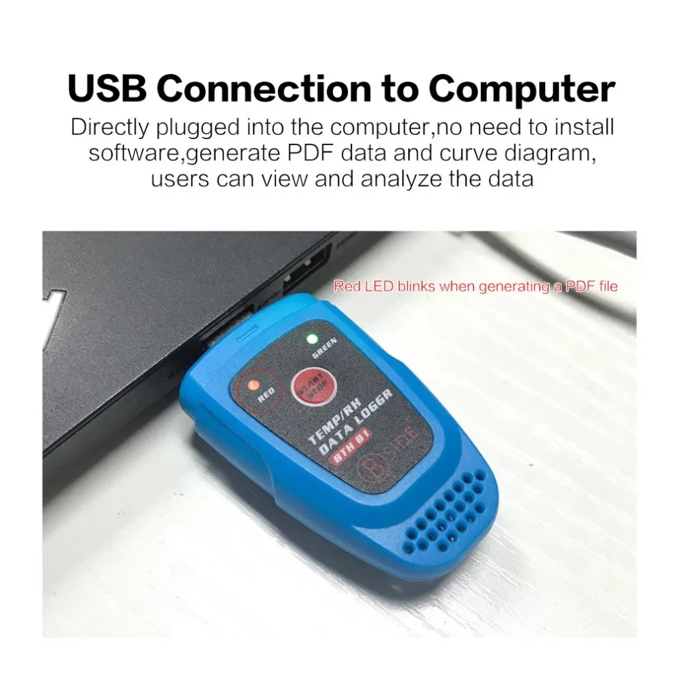 BSIDE BTH81 USB влажность температура регистратор/RH термометр регистрации данных