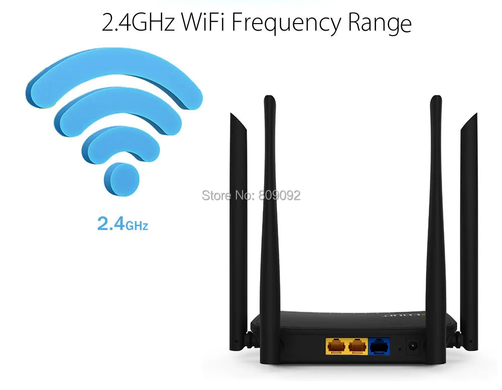 Беспроводной умный Wi Fi роутер 300 Мбит/с Ретранслятор с четырьмя антеннами 5 дБи