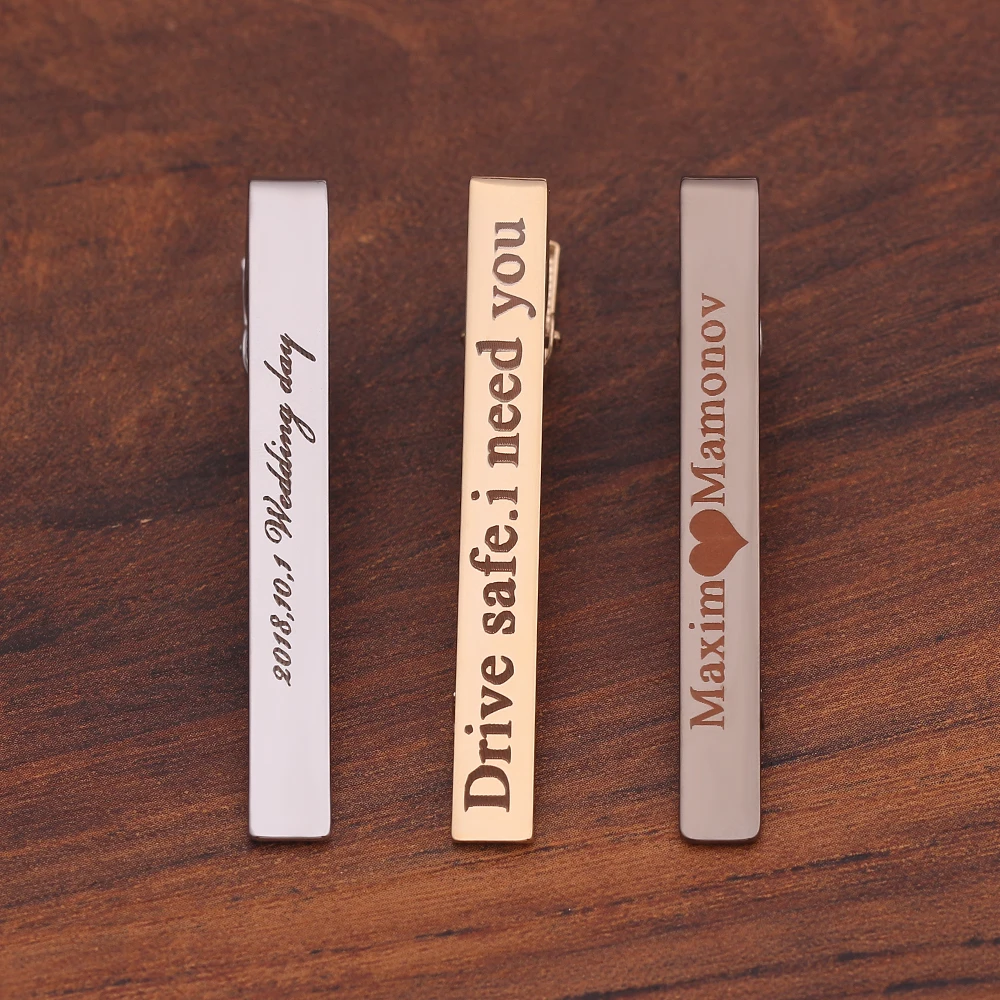 Fashion Custom Tie Clip For Men High Quality Classic Copper Casual Style Tie Pin Clip men gifts collar stays Jewelry accessories
