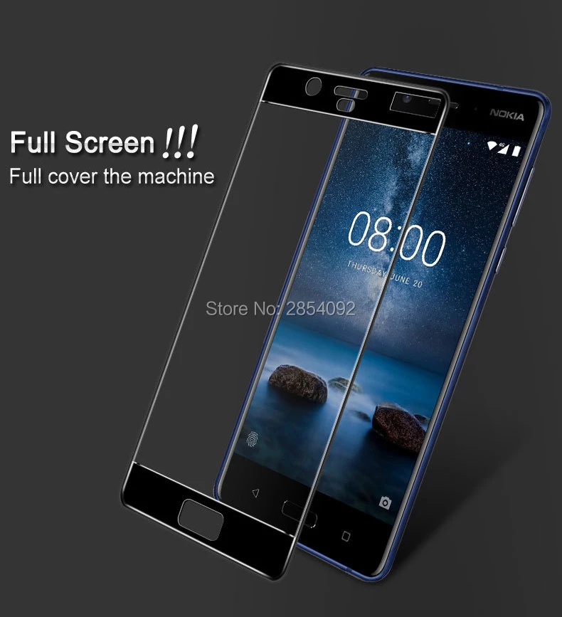 Для Nokia 8 закаленное стекло 9H 3D полное покрытие передний экран Защитная пленка для