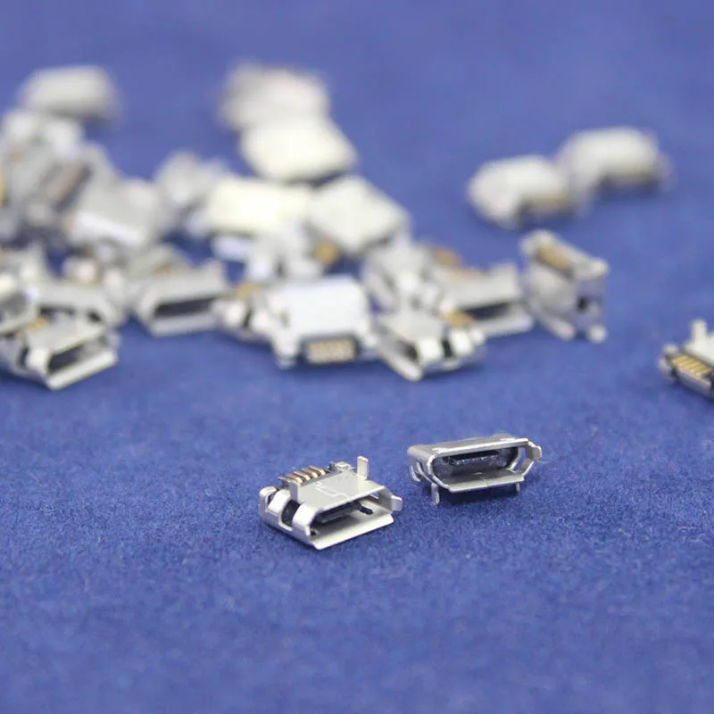 50 шт./лот, микро USB 5pin типа B гнездовой разъем для мобильного телефона Micro USB разъем 5-контактный разъем зарядки хорошая сварка