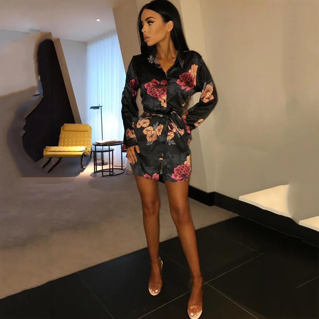 Сексуальные женские Дамские бандавечерние вечернее мини платье с цветочным