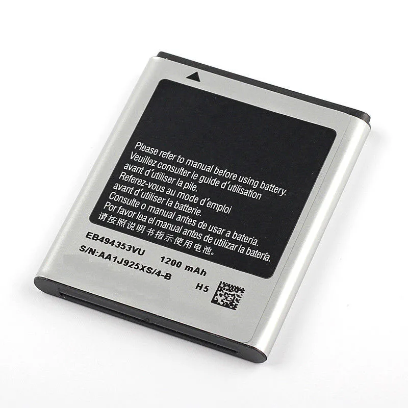 Danto EB494353VU EB494353VA, высокое качество, 1200 мА/ч, Сменные Аккумуляторы для телефонов samsung GT-S5570 S5578 I559 I339