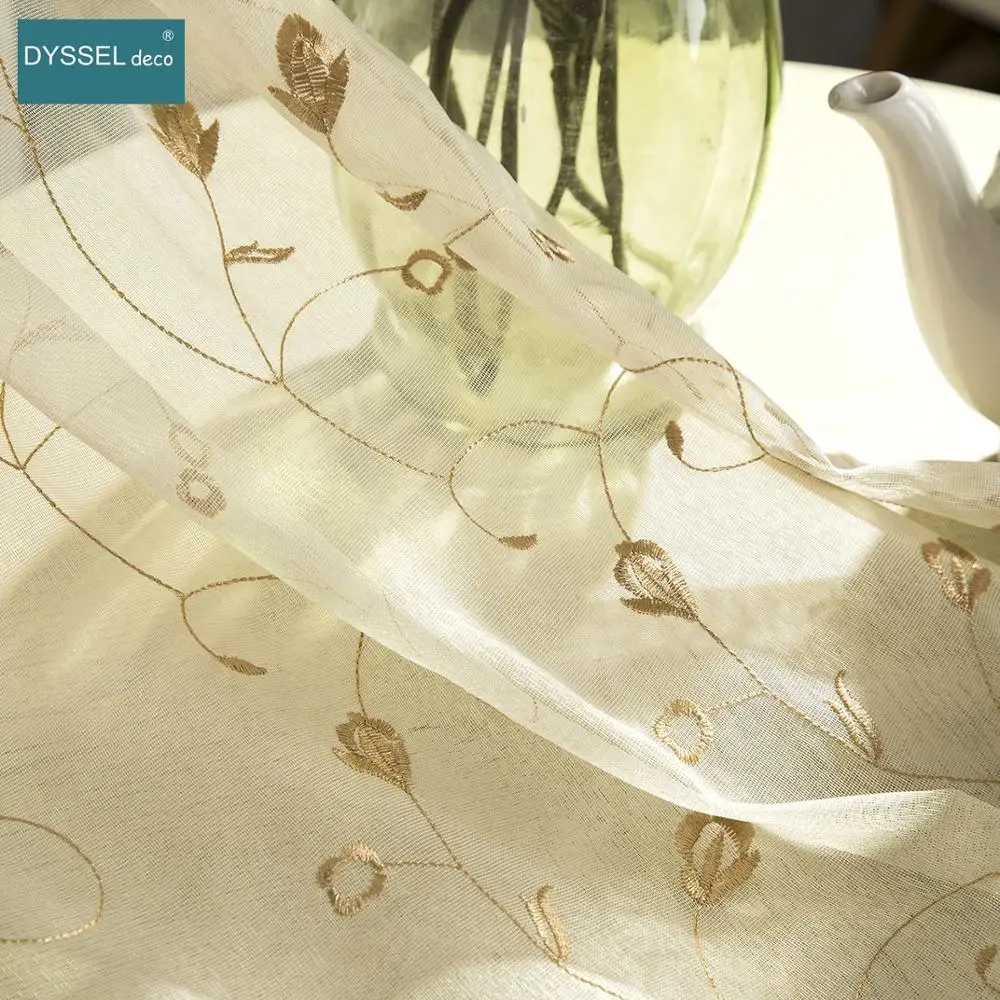 Современный домашний прозрачный гребешок с вышивкой цветочная оконная