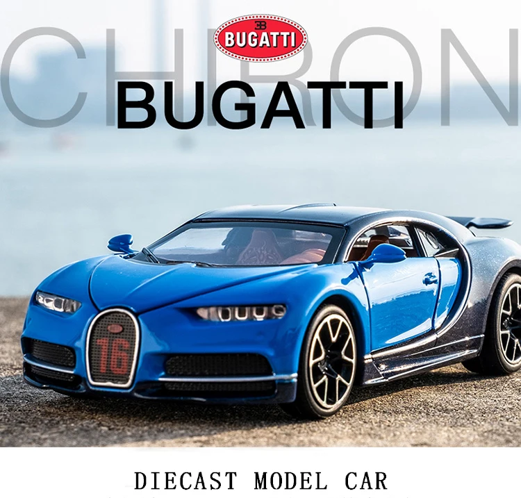 KIDAMI 1:32 Сплав Bugatti Chiron оттягивающая литая под давлением масштабная модель автомобиля коллекция автомобиля подарок миниавто Игрушки транспортные средства игрушки для детей