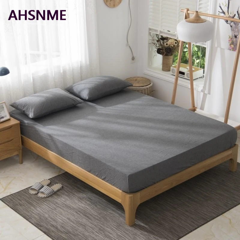 Простыня AHSNME из 100% хлопка очень мягкая летняя простая темно серая простыня 90x20
