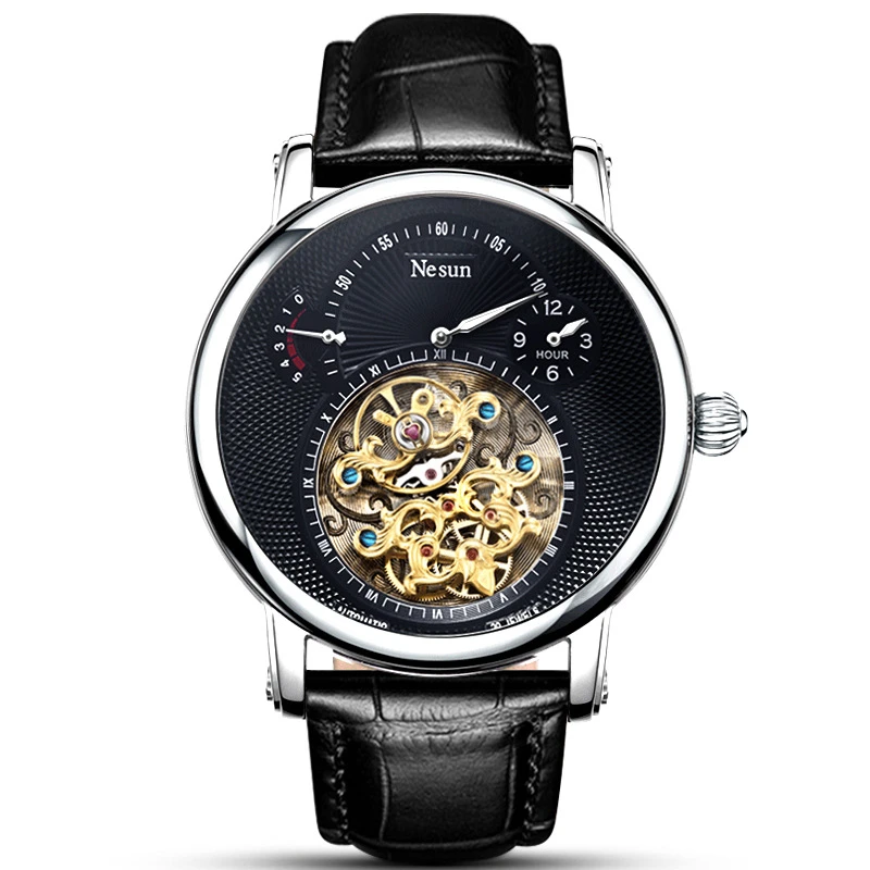 Высококачественная брендовая мужская часовой механизм Tourbillon новые деловые мужские наручные часы из нержавеющей стали светящийся Топ для мальчиков часы тренд