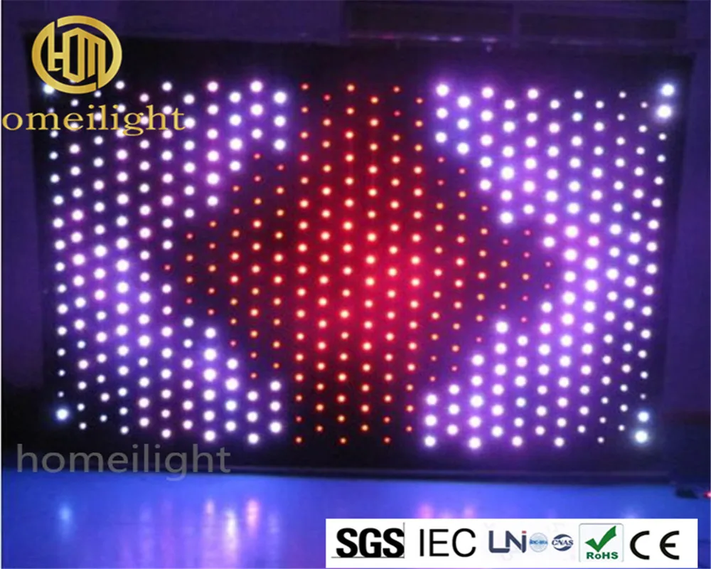P10CM RGB DJ матрица Parttern 2*3 м Led видео занавес для диско YY фон сценическое шоу |
