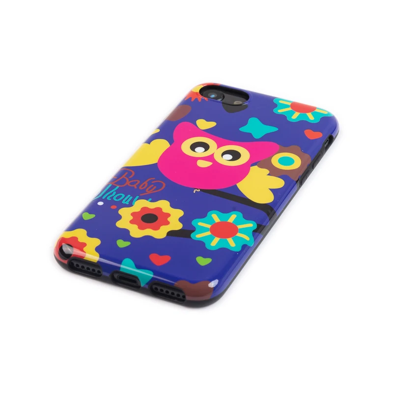 Luxury Glossy IMD Soft Silicone Case for Apple iPhone 7 8 Plus X 10 XS Max XR 6S 6 Cover Cute Cartoon Baby Owl in Heaven Floral | Мобильные