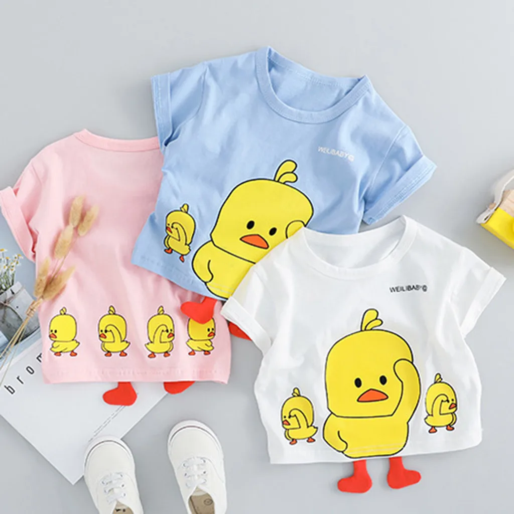 Telotuny boys set kids clothes toddler baby cartoon duck tops short pants casual outfits #40 | Детская одежда и обувь