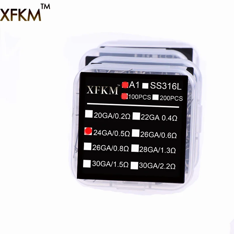 

XFKM 100/200 pcs electronic cigarette rda atomizer wick wire coil premade coil A1 Pre Coiled resistance heating wire
