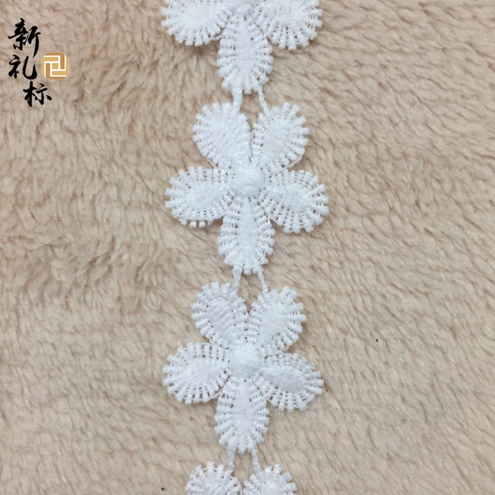 15 Ярдов/Серия Ширина 3 см Цветочный Вышитые Кружевной Отделкой Маленький Цветок