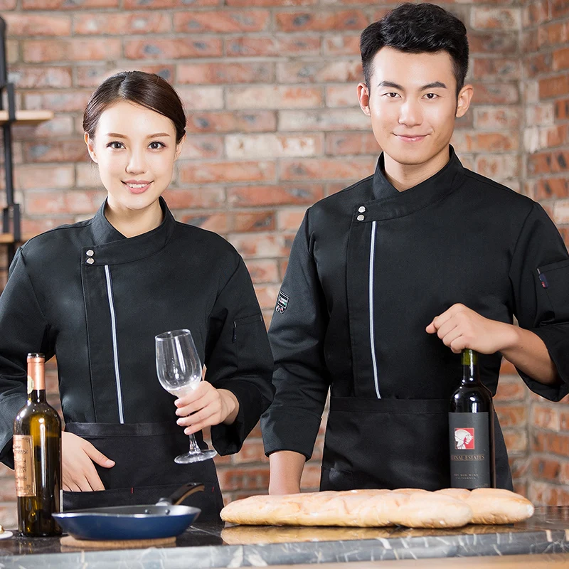 Chef Overalls Hotel Uniform Restaurant Uniforms for Waiters Coat Women Jacket Kitchen | Тематическая одежда и униформа