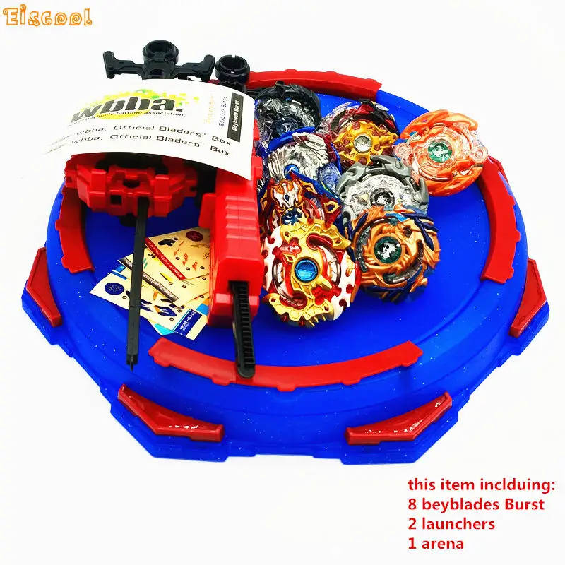 Beyblade Burst игрушки с пусковым устройством стартер и арена игрушка Металл Fusion Бог спиннинг Топ bayblade Blade лезвия игрушки - Цвет: 8pcsArena002