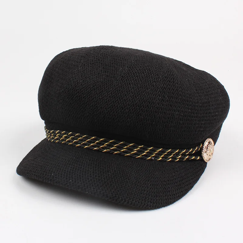 Rivet String Summer Newsboy Cap For Women Girls Casual stylish breathable Female Octagonal sun Hats Fashion British Berets gorra |