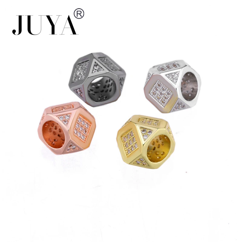 Медные циркониевые Геометрические Квадратные бусины для изготовления ювелирных