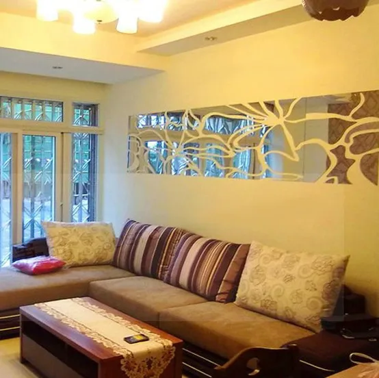 Зеркальный стикер с отверстиями для цветов в сборе 80х36см бесплатная доставка|mirror