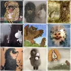 JWEIJIAO Ежик в тумане, 12 мм, квадратная форма, стеклянный кабошон, подвески сделай сам, мультяшное животное, изготовление ювелирных изделий