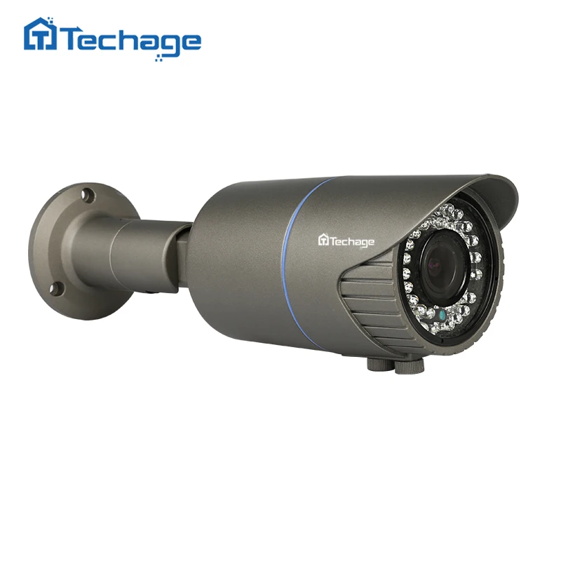 Techage H.265 Домашняя безопасность 4MP POE IP камера наружная 2 8 мм 12 моторизованный зум