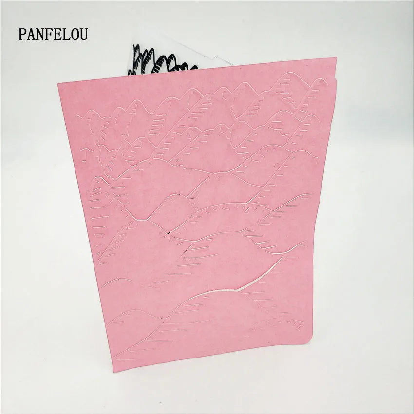 PANFELOU Easter The stream valley Embossing folders Plastic For Scrapbooking DIY Template Fondant Cake Photo Album Card Making | Дом и сад