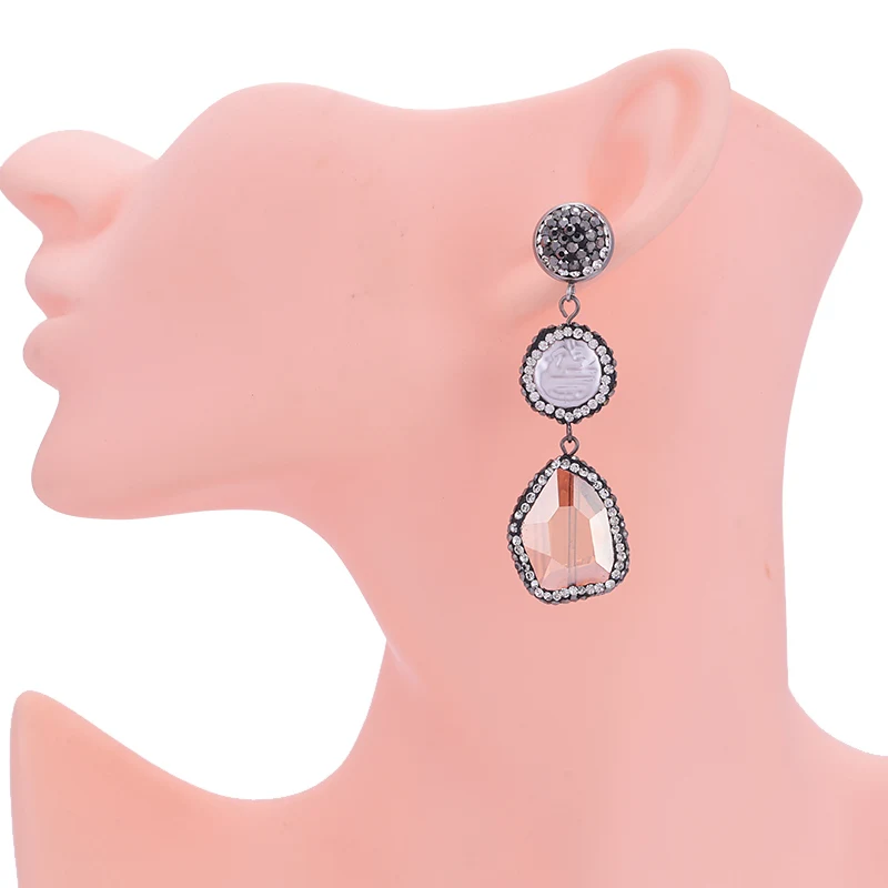 Sehuoran Oorbellen Aretes De Mujer ручной работы серьги капли с кристаллами для женщин Эффектные