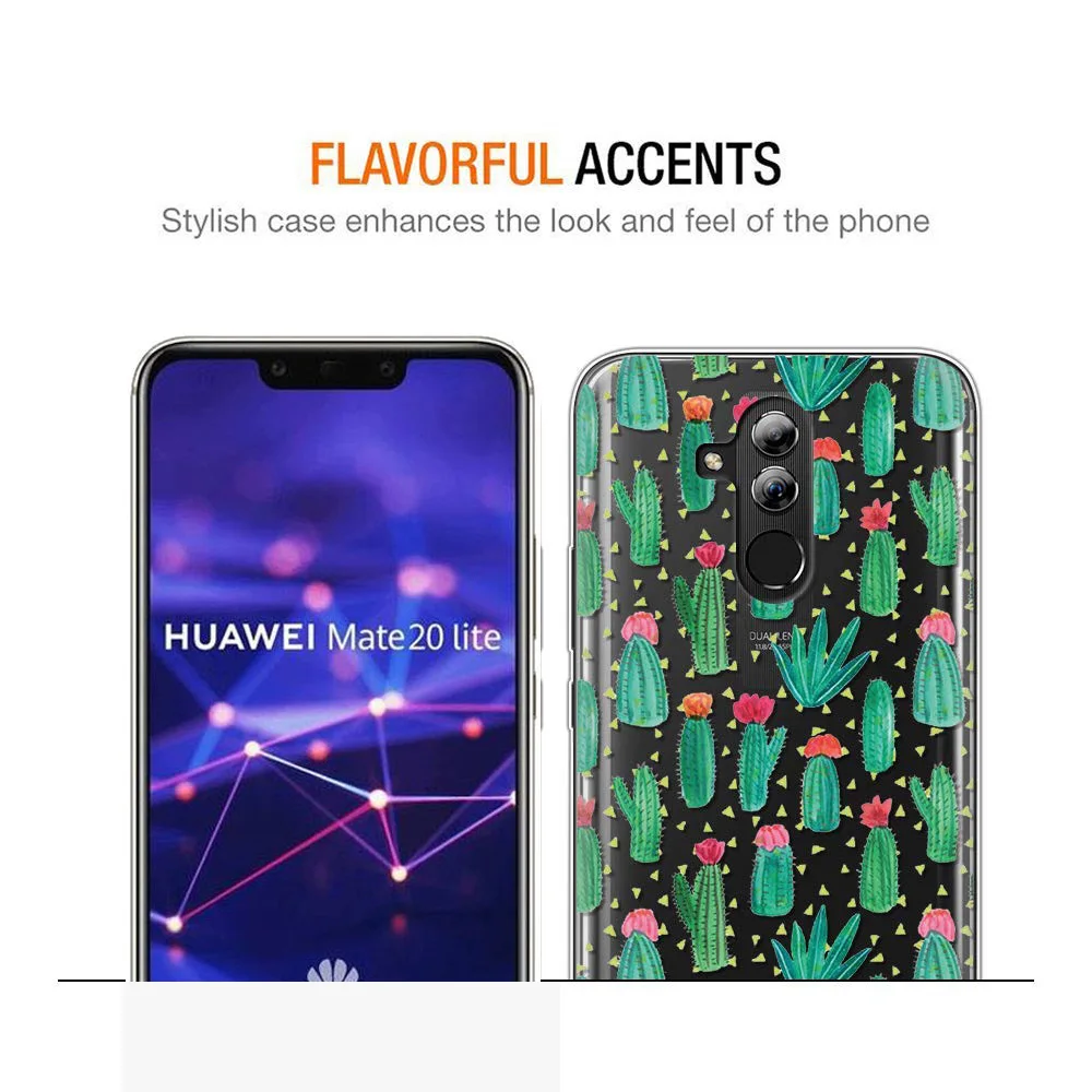 Тонкий мягкий ТПУ чехол Honor 8X Max с узором для Huawei Mate 20 Lite Pro Nova 3 3i P Smart Plus силиконовый