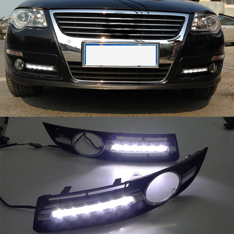 ROADOT drl светодиодный светильник дневного света для Volkswagen VW Passat B6 2007 2008 2009 2010 2011 2012