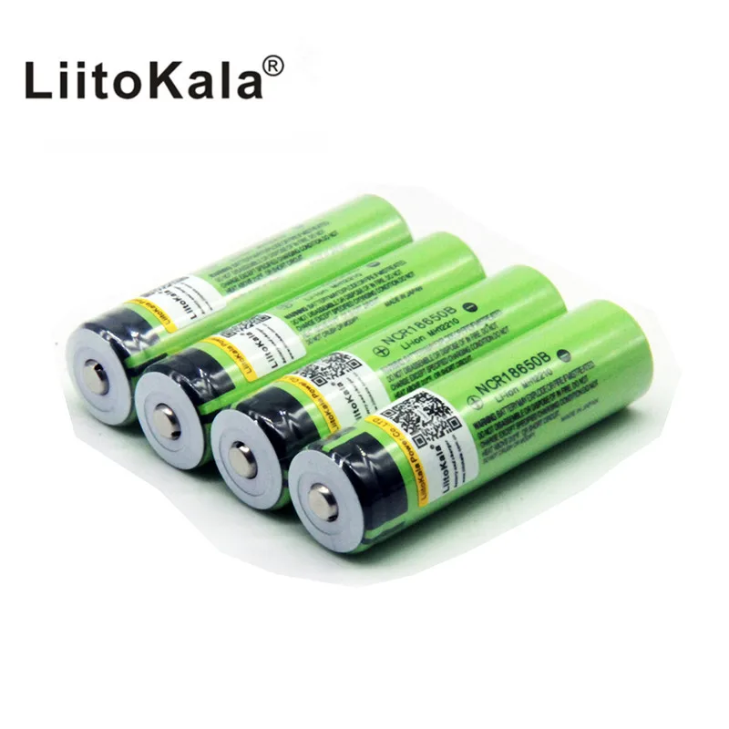 Литий-ионный аккумулятор Liitokala 18650 3400 мА/ч 3 7 В для фонарика NCR18650B (без печатной