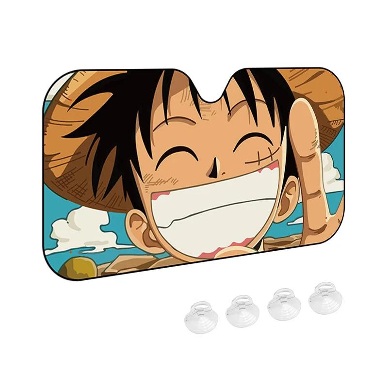 Цельнокроеный солнцезащитный козырек для лобового стекла автомобиля Monkey D Luffy