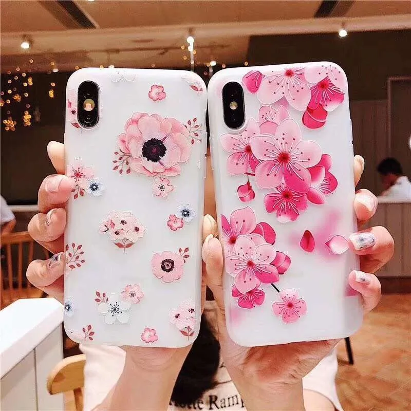 Новый 3D цветок мягкий TPU чехол для samsung Note9 S9 S10 S8 плюс J7 J8 J2 J2pro J4 J6 J6plus 2018 J2prime J5prime