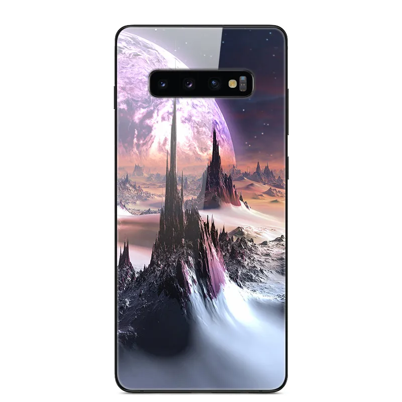 Чехол для samsung Galaxy S10 S10Plus, чехол из закаленного стекла для телефона, черный Чехол-бампер из ТПУ для samsung S10 Plus S10E S10+ s 10